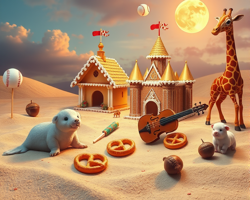 gold, tattoo, cotton candy, gingerbread, carpet, violin, seal, sandcastle, bear, pretzel, piglet, circle, napkin, guitar, pepperoni, cow, acorn, baseball, popsicle, giraffe